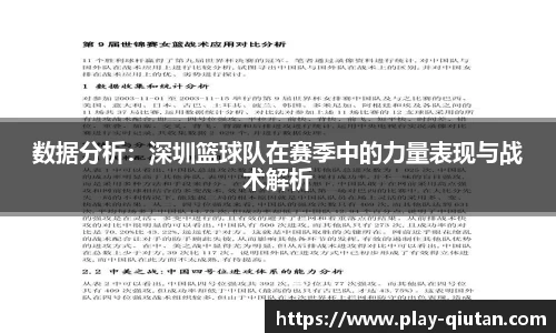 数据分析：深圳篮球队在赛季中的力量表现与战术解析